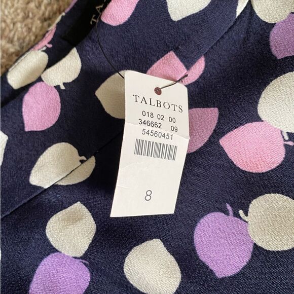 Talbots Wrap Around Side Button Midi Skirt New Leaf Print Lined Womens Size 8 - Picture 10 of 11